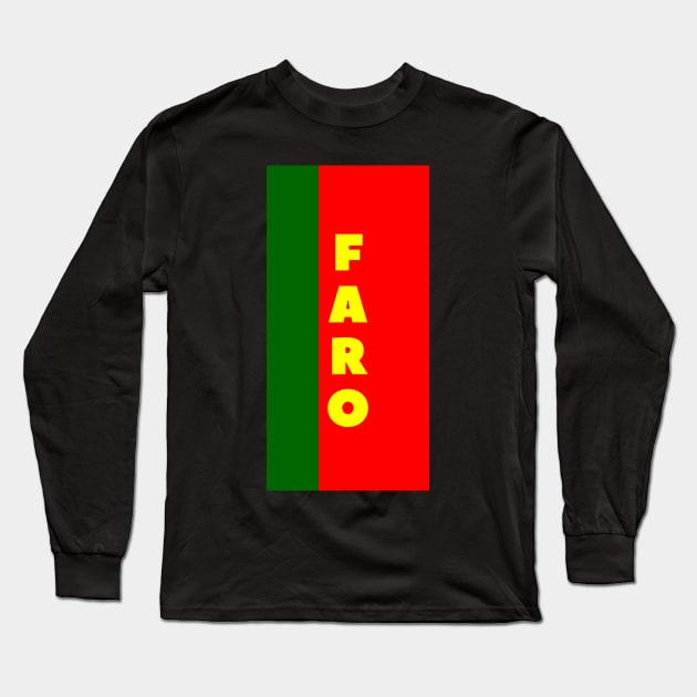 Faro in Portuguese Flag Colors Vertical Long Sleeve T-Shirt by aybe7elf